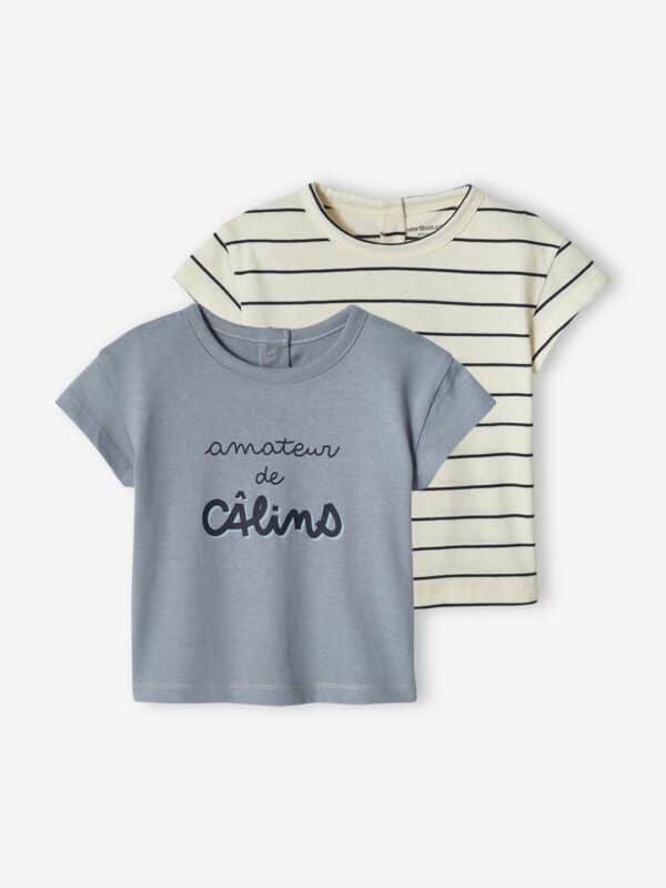 Vertbaudet 2er-Pack Baby T-Shirts BASIC