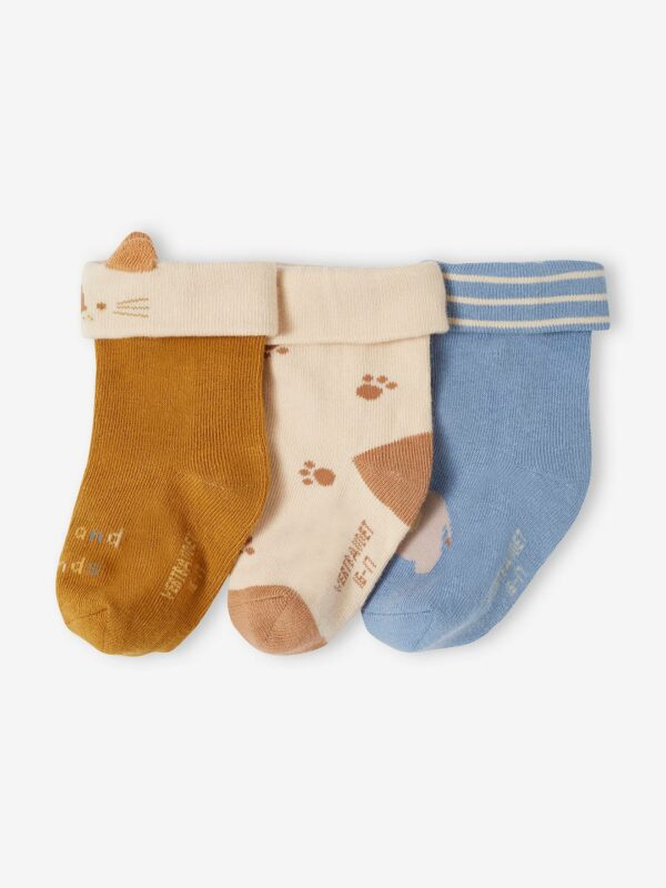 Vertbaudet 3er-Pack Baby Socken mit Tieren Oeko-Tex