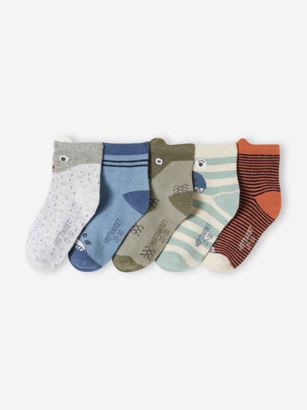 Vertbaudet 5er-Pack Jungen Socken mit Tieren