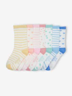 Vertbaudet 7er-Pack Mädchen Socken mit Wochentag Oeko-Tex