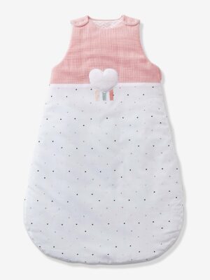 Vertbaudet Ärmelloser Baby Schlafsack LOVELY HEART Oeko Tex