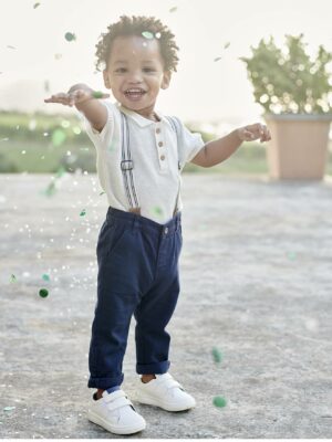 Vertbaudet Baby Hose mit abnehmbaren Trägern