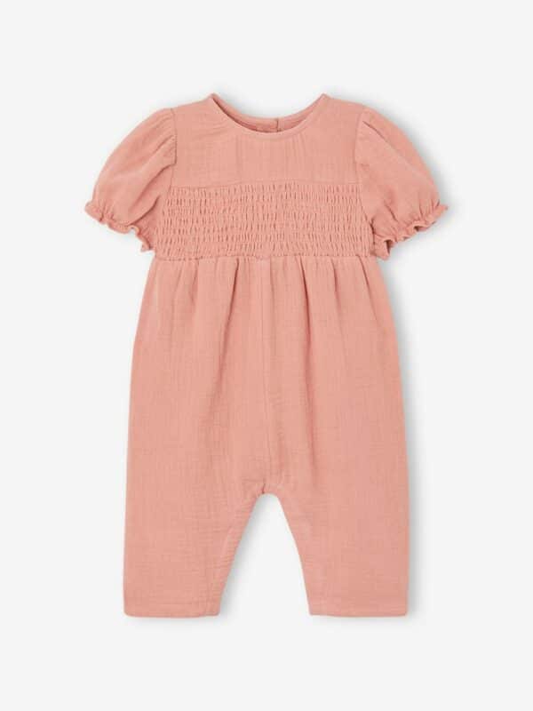 Vertbaudet Baby Musselin-Overall mit weitem Bein