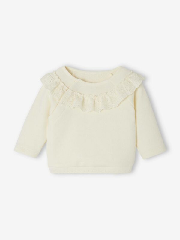 Vertbaudet Baby Sweatshirt mit besticktem Volant