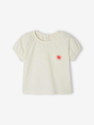 Vertbaudet Baby T-Shirt mit Häkelblume Oeko-Tex