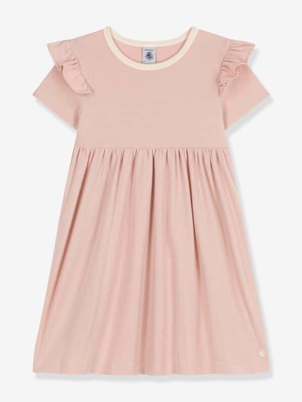 Petit Bateau Geripptes Mädchen Sommerkleid PETIT BATEAU hell