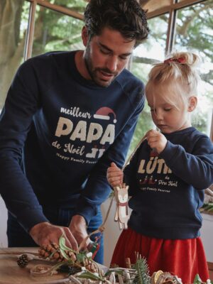 Vertbaudet Herren Weihnachts-Sweatshirt Capsule Collection HAPPY FAMILY FOREVER