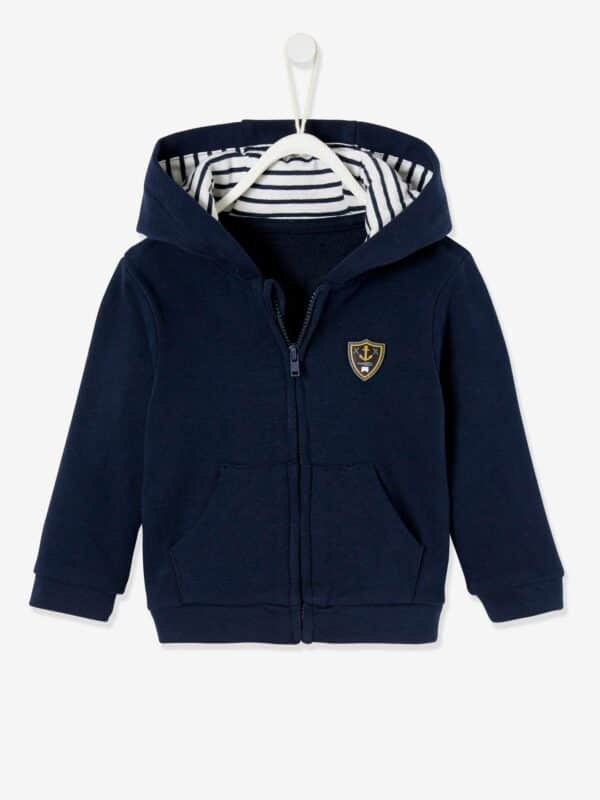 Vertbaudet Jungen Baby Kapuzensweatjacke