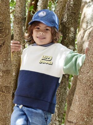 Vertbaudet Jungen Kapuzensweatjacke mit Recycling-Polyester