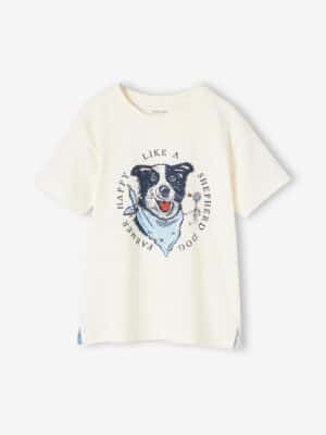 Vertbaudet Jungen T-Shirt mit Hundeprint Oeko-Tex