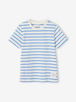 Vertbaudet Jungen T-Shirt mit Streifen Oeko-Tex azur