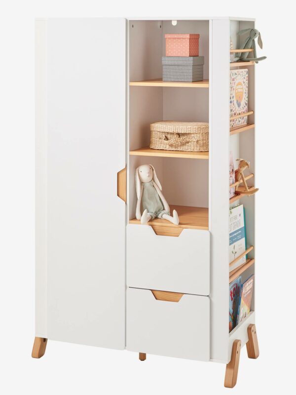 Vertbaudet Kinder Kleiderschrank PIROUETTE mit Bücherregal