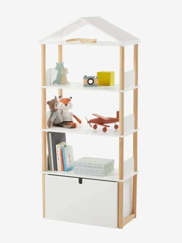 Vertbaudet Kinderzimmer Bücherregal in Hausform WOODY