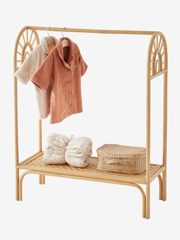 Vertbaudet Kinderzimmer Kleiderständer aus Rattan BOHO