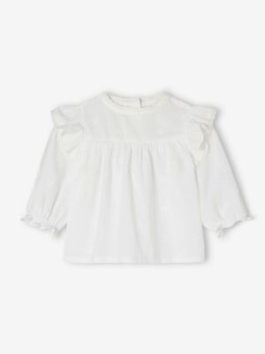 Vertbaudet Mädchen Baby Bluse mit langen Ärmeln