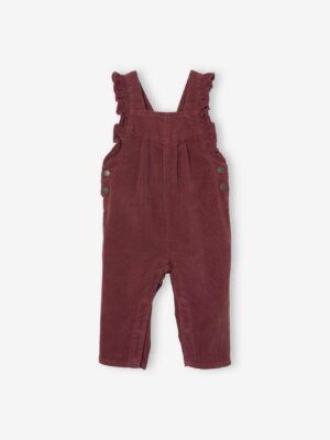 Vertbaudet Mädchen Baby Cord-Latzhose mit Volants