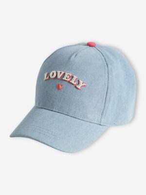 Vertbaudet Mädchen Jeans-Cap mit Schriftzug