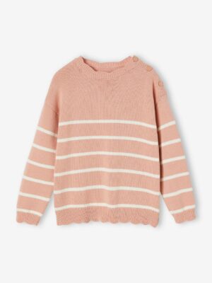 Vertbaudet Mädchen Ringelpullover pudrig