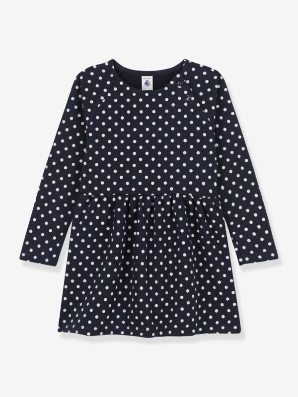 Petit Bateau Mädchen Sweatkleid mit Tupfenmuster PETIT BATEAU