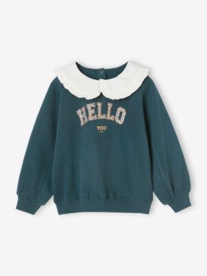 Vertbaudet Mädchen Sweatshirt mit Bubikragen