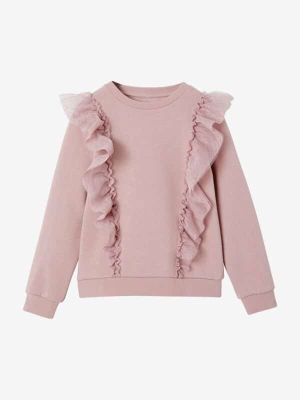 Vertbaudet Mädchen Sweatshirt mit Volants