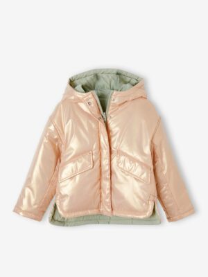 Vertbaudet Mädchen Wende-Jacke mit Recycling-Polyester