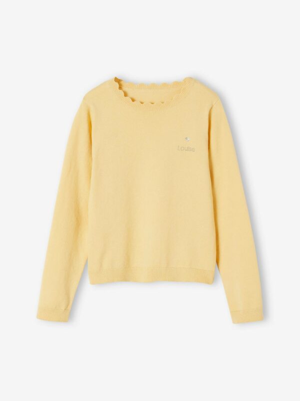 Vertbaudet Personalisierbarer Mädchen Pullover BASIC Oeko-Tex pastell