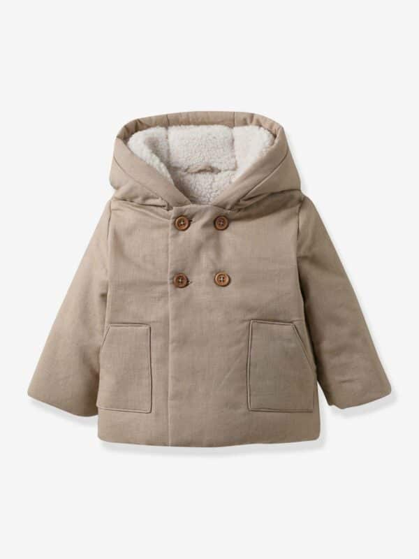 Cyrillus Wattierte Baby Jacke mit Leinen CYRILLUS