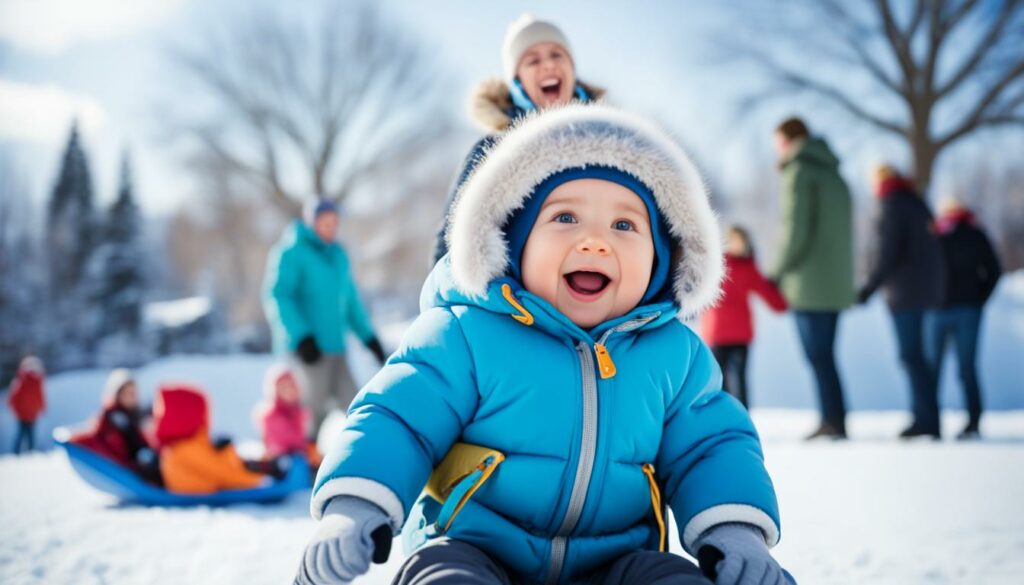 Aktivitäten für Babys im Winter